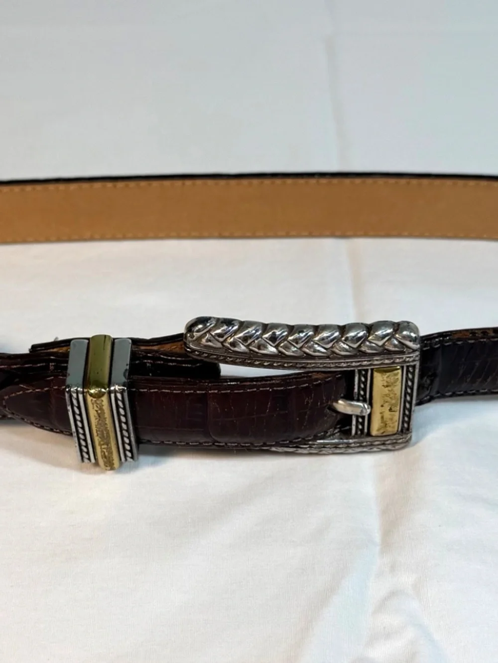 Womens Brighton Belt Brown Leather Sz M